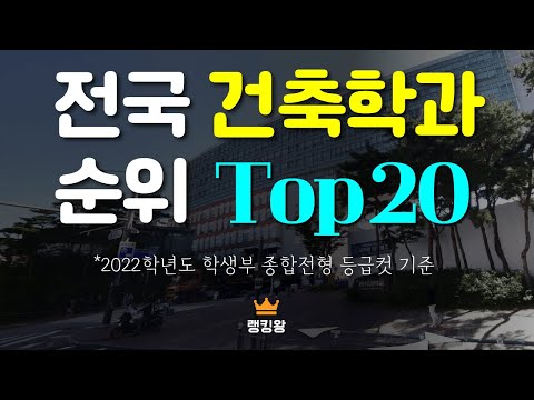 국내 건축학과 순위 Top20 국내 건축학과 순위 Top20