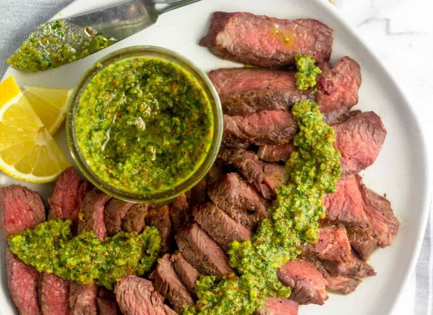Whole30 Grilled Steak With Pistachio Pesto (Paleo/Whole30) - Eat The Gains