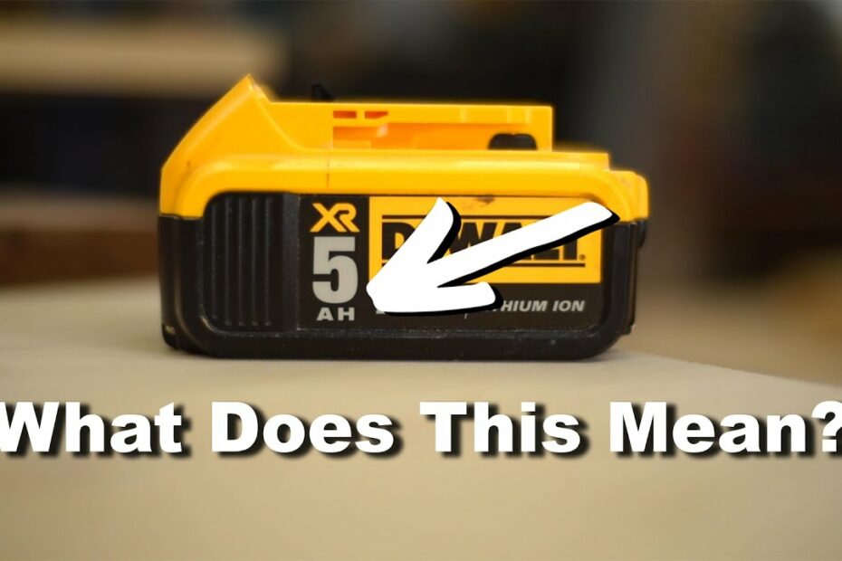 What Does The Ah (Amp Hour) Mean On Cordless Tool Batteries? A Quick And  Basic Explanation. - Youtube